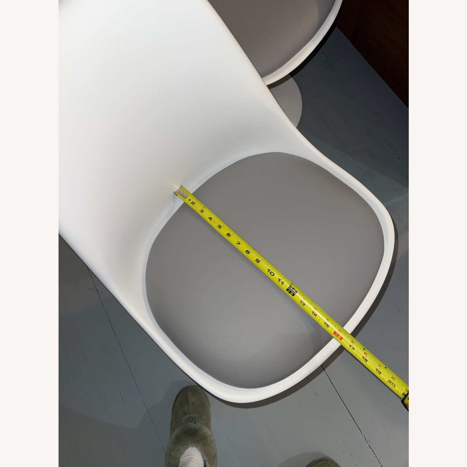 White Grey Modern Dining Chair - image-11