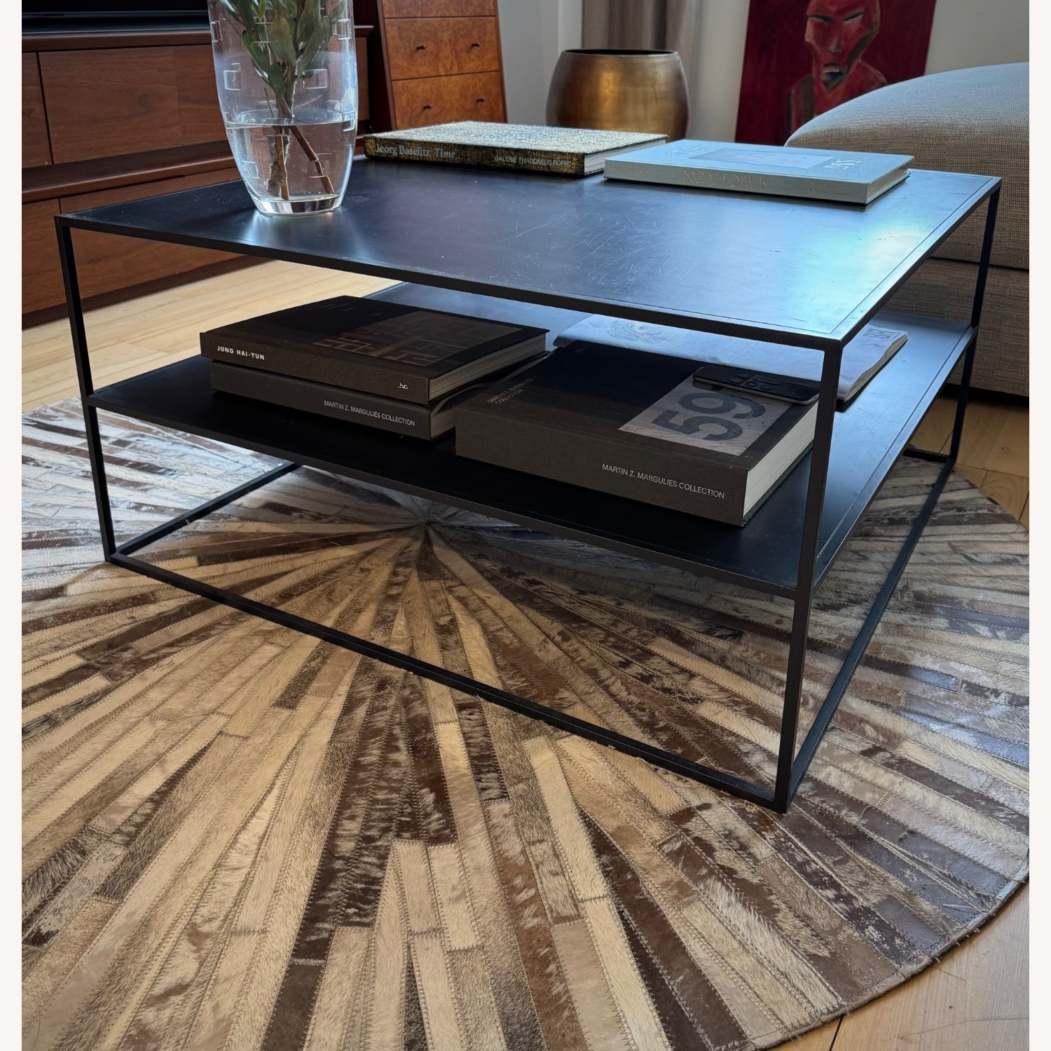 ABC Carpet and Home Black Metal Coffee Table - image-1
