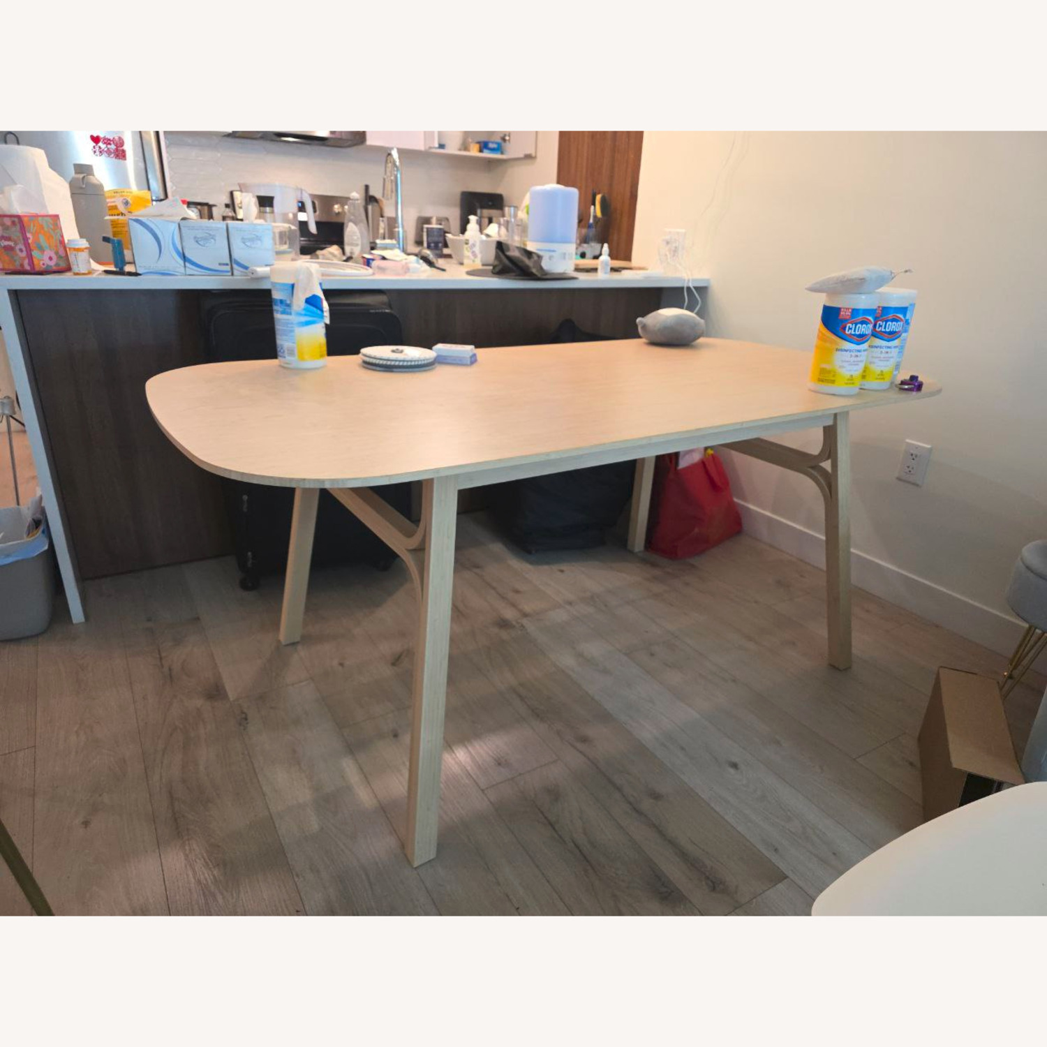IKEA Voxlöv Yellow Bamboo Dining Table - image-2