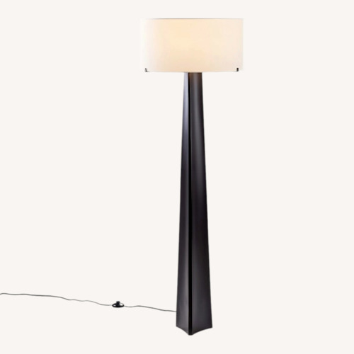Used Crate & Barrel Isla Black Metal Floor Lamp for sale on AptDeco