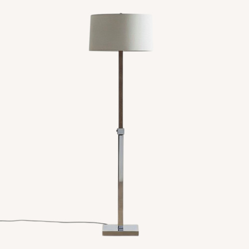 Used Crate & Barrel Dark Brown Wood Floor Lamp for sale on AptDeco