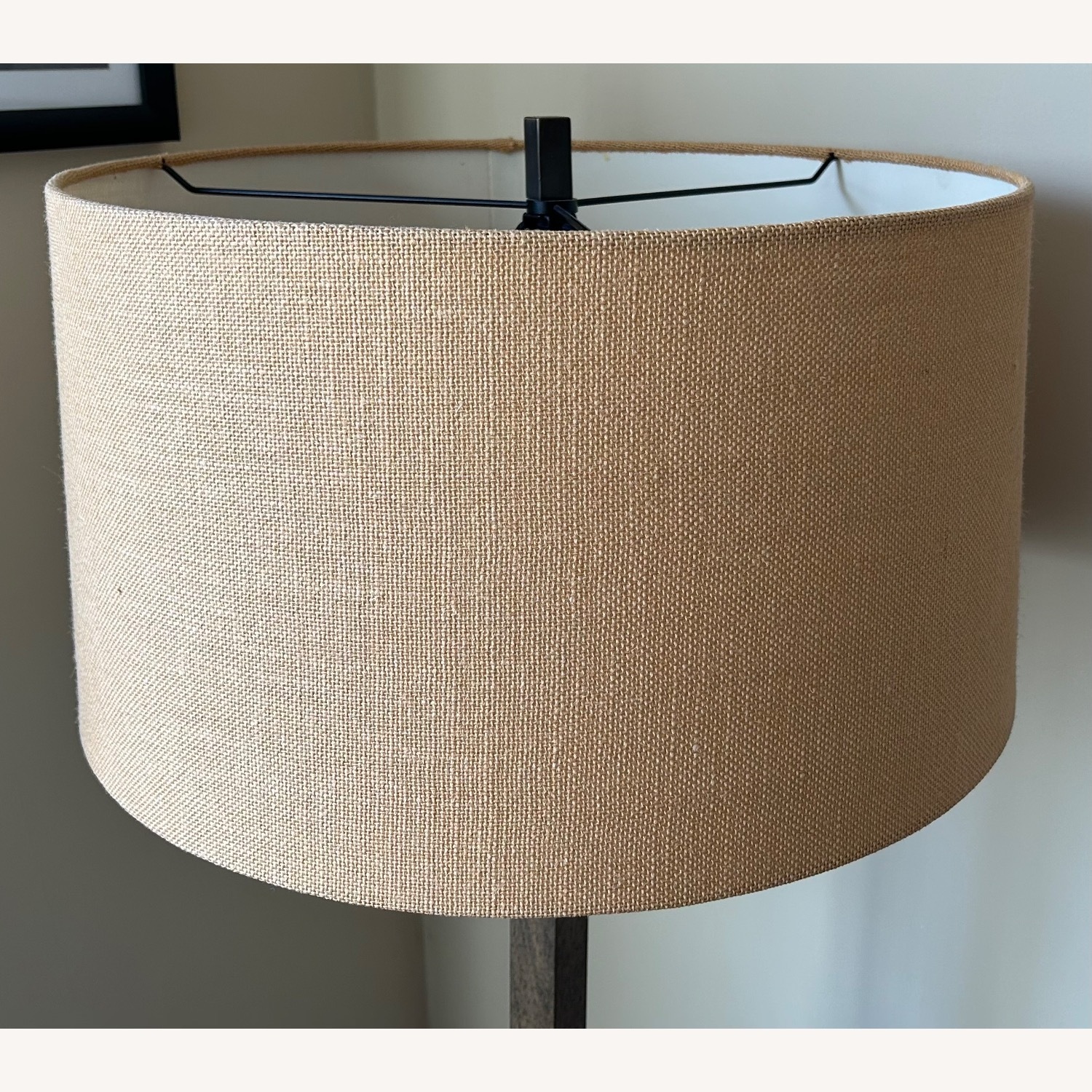 Crate & Barrel Dark Brown Wood Floor Lamp - image-2