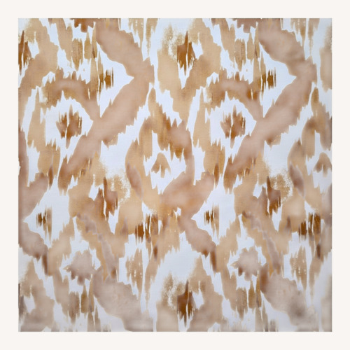 Used Peel & Stick Wallpaper Mustard Yellow Ikat 6 rolls for sale on AptDeco