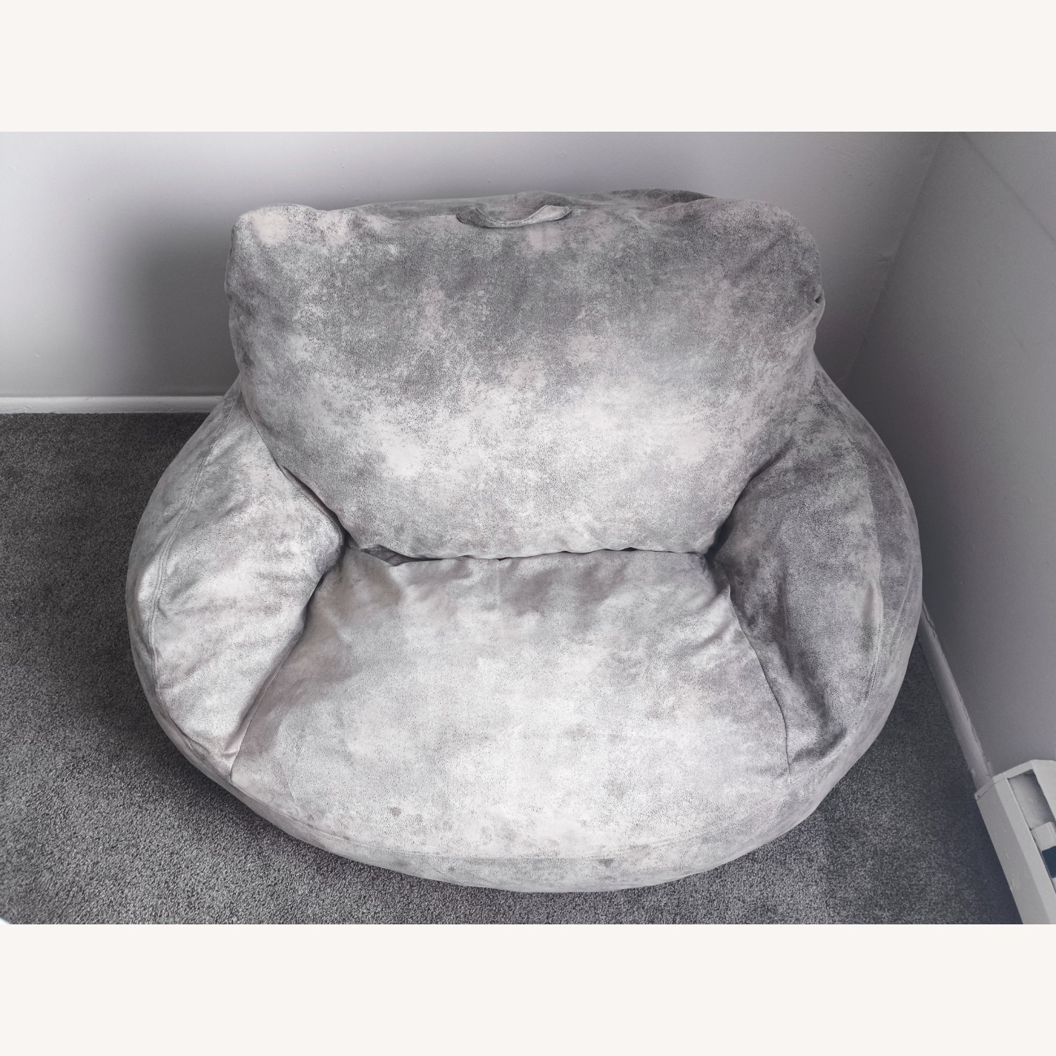 Light Gray Fabric Loveseat and Ottoman - image-4
