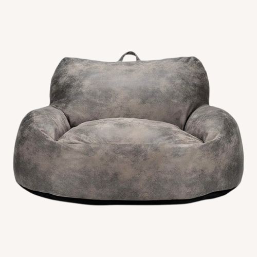 Used Light Gray Fabric Loveseat and Ottoman for sale on AptDeco