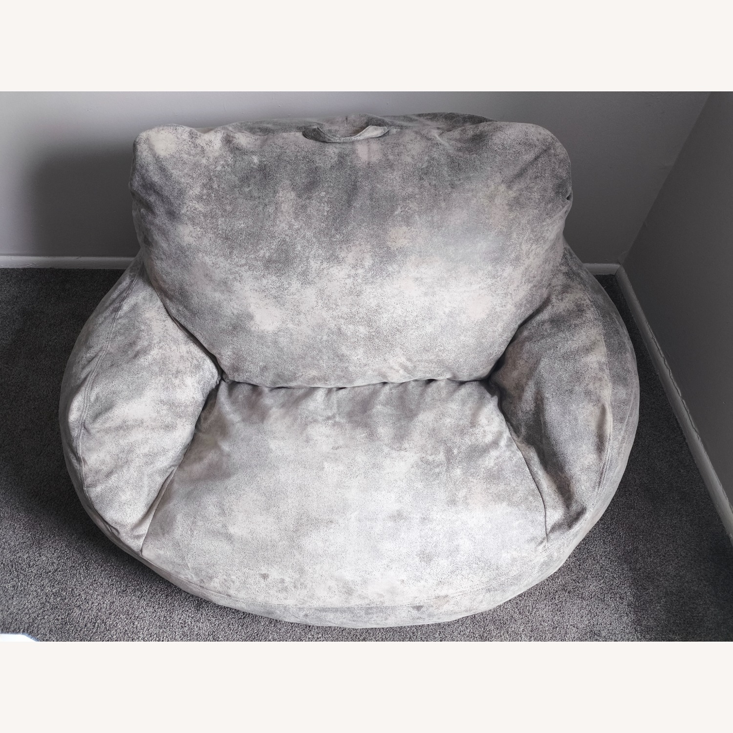 Light Gray Fabric Loveseat and Ottoman - image-3