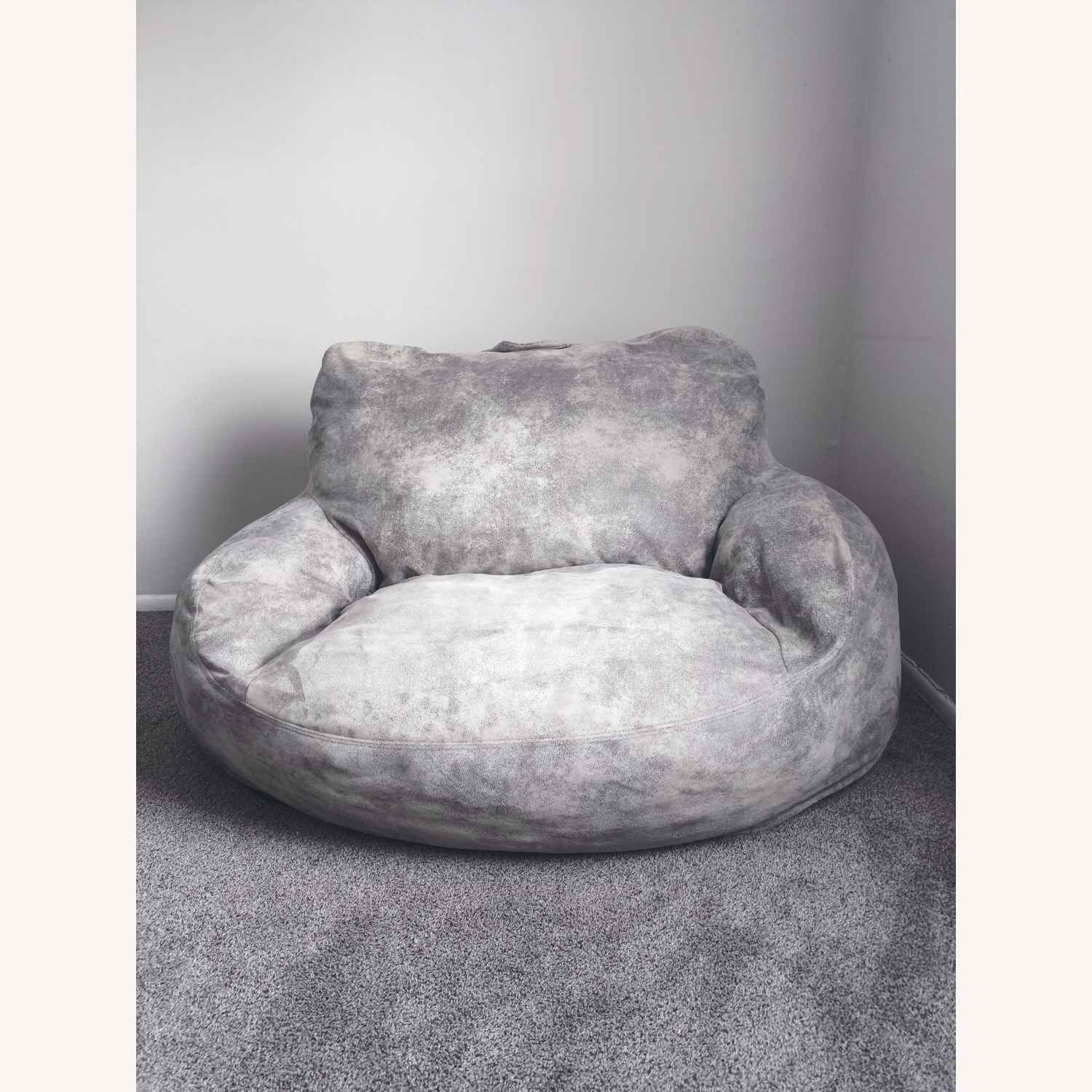 Light Gray Fabric Loveseat and Ottoman - image-5