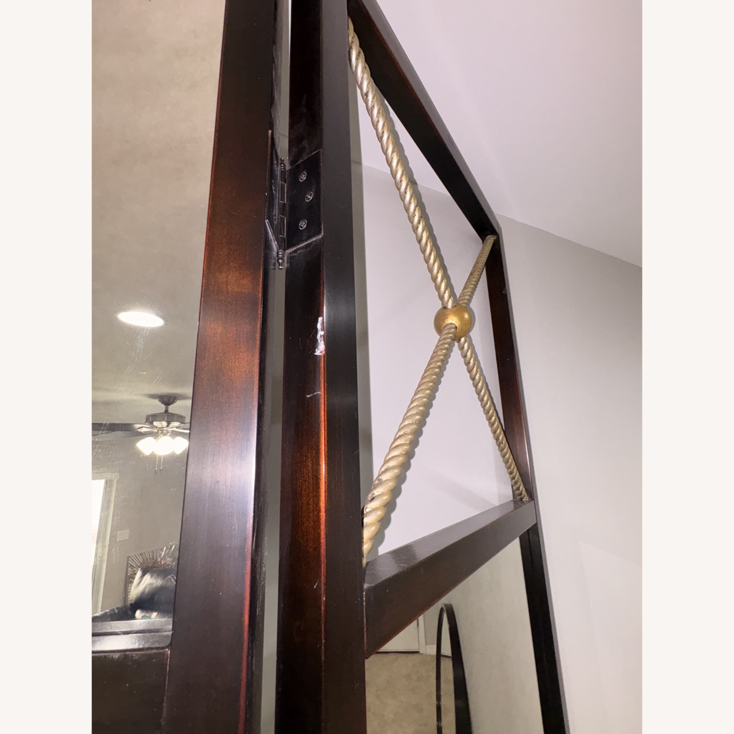 Vintage Trifold Mirror Room Divider  - image-5