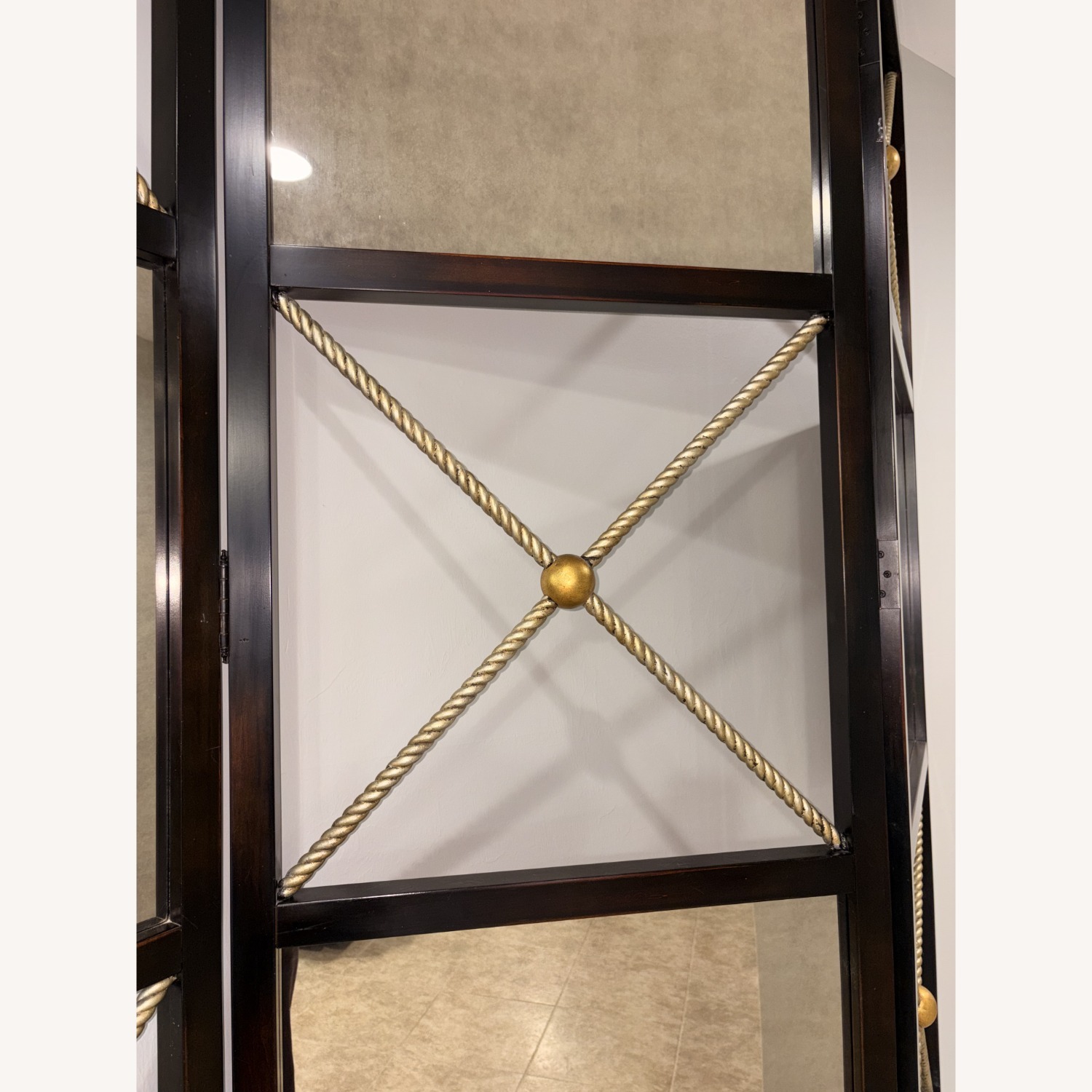 Vintage Trifold Mirror Room Divider  - image-6