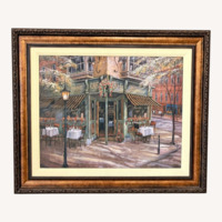 Large Framed ‘Mandis Cafe’  – Paris Café Wall Art