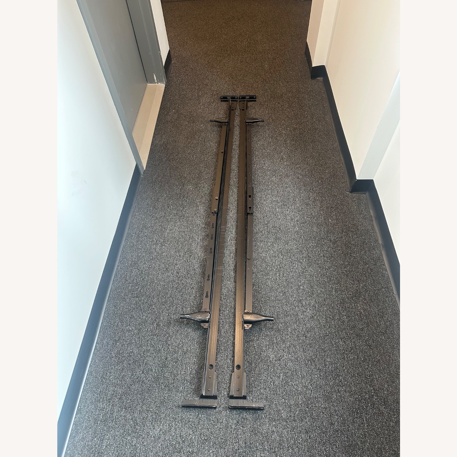 Dark Brown Metal Headboard + Bed Frame  - image-7