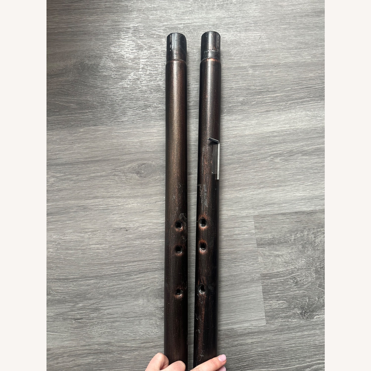 Dark Brown Metal Headboard + Bed Frame  - image-8