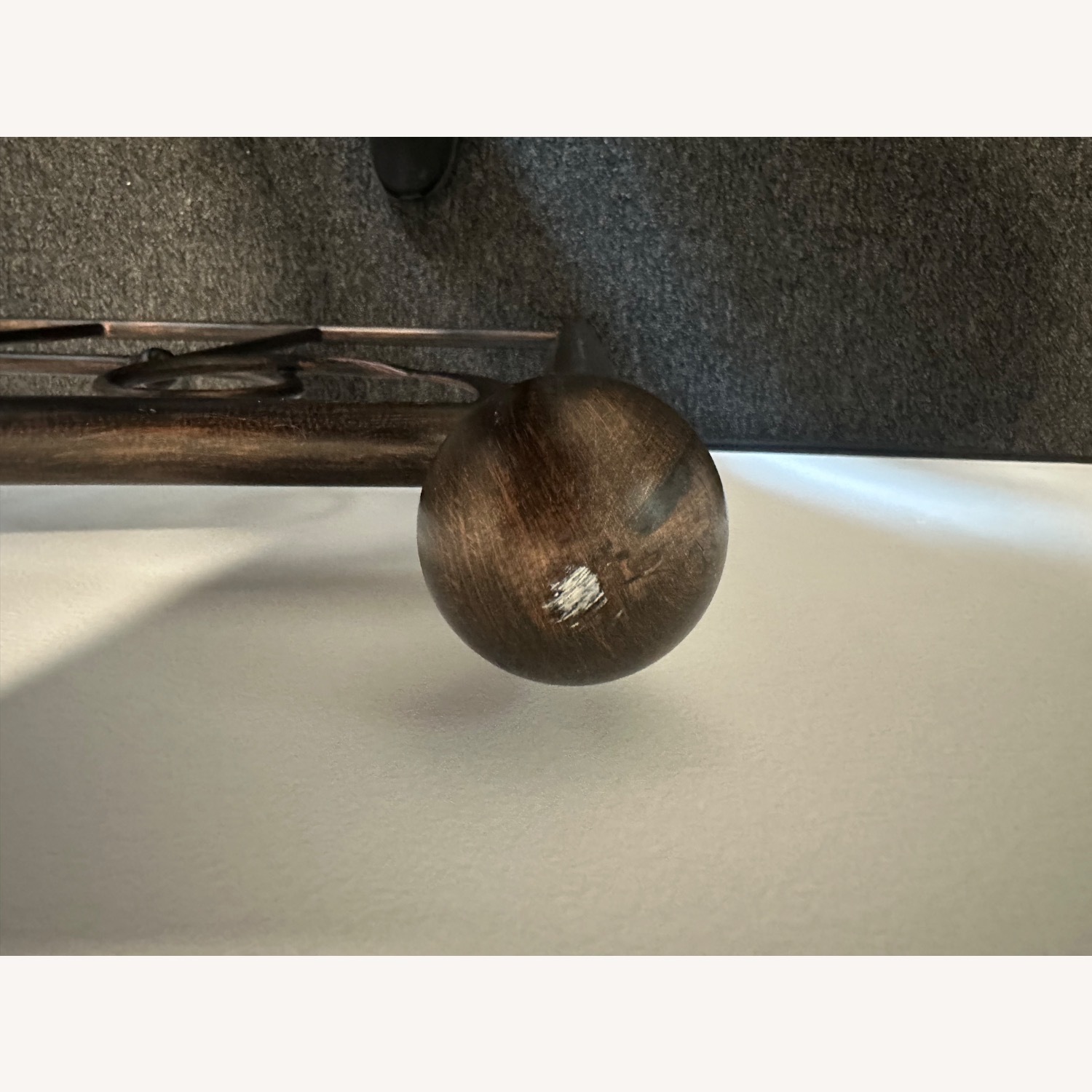 Dark Brown Metal Headboard + Bed Frame  - image-6