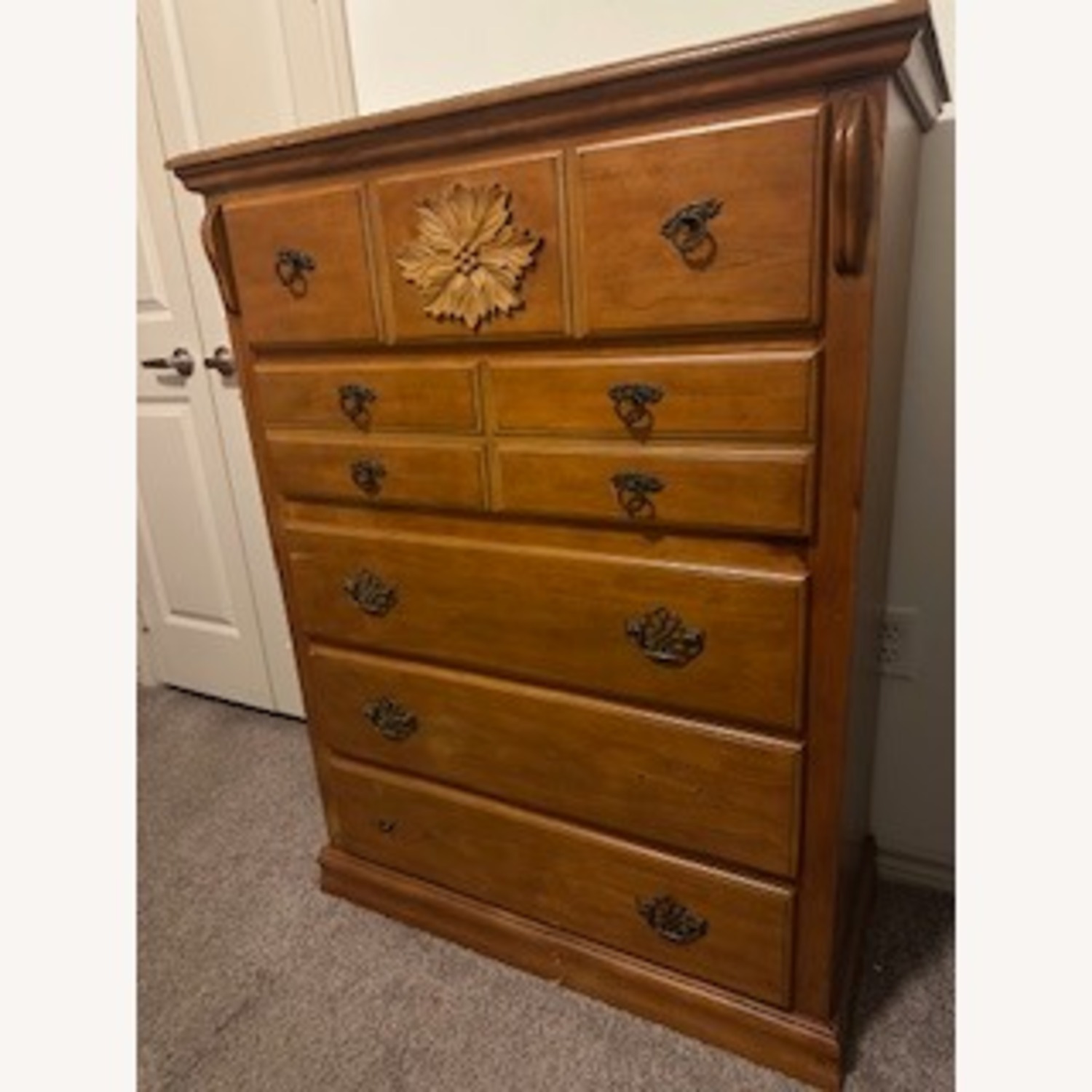Light Brown Wood Chest - image-2