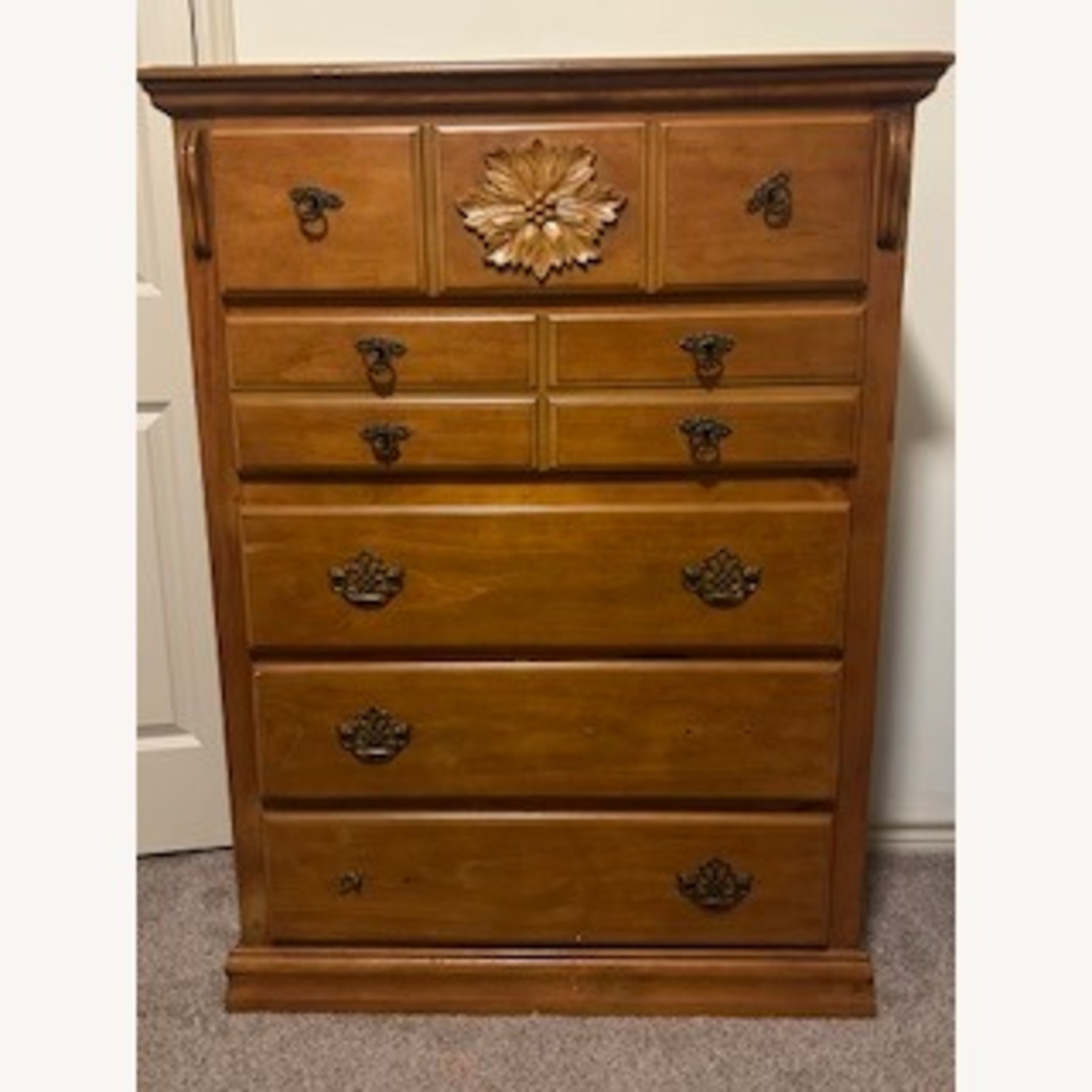 Light Brown Wood Chest - image-1