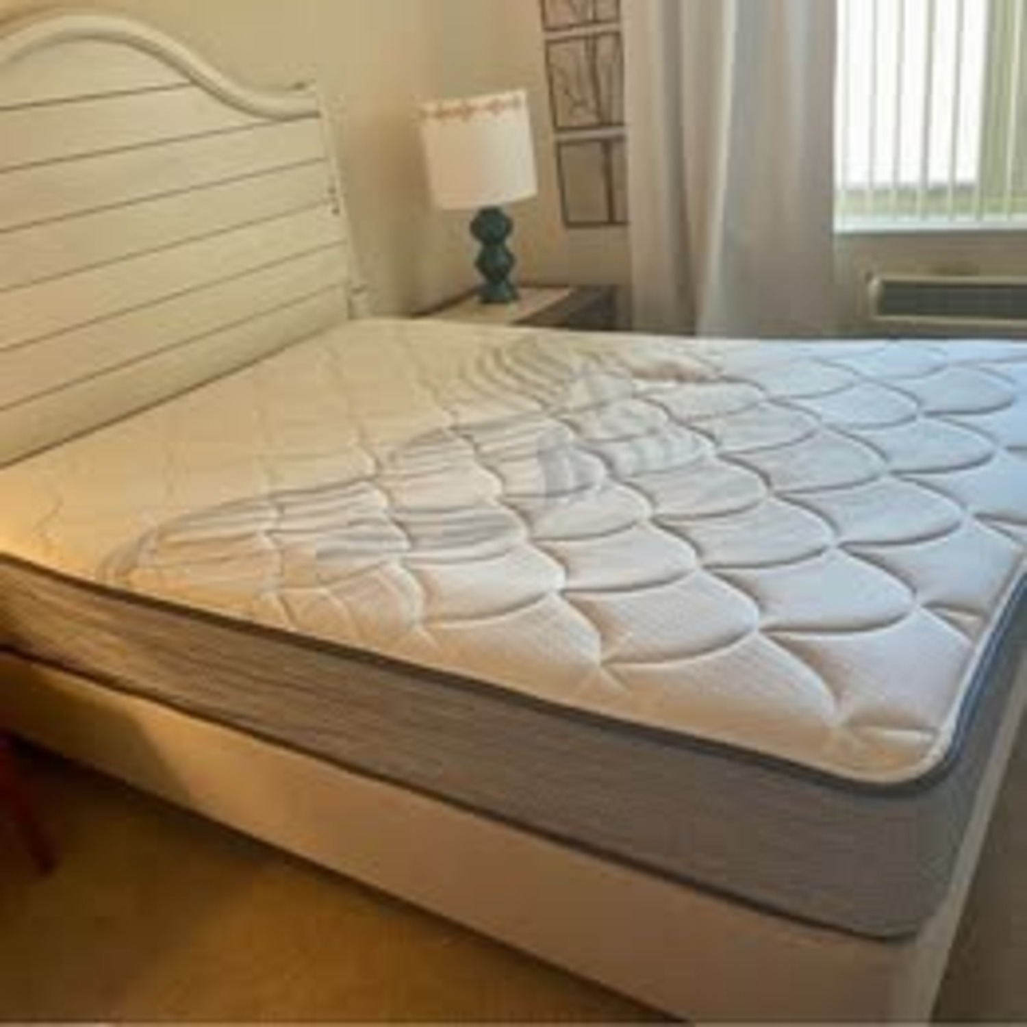 French Country White Shiplap Headboard - image-2