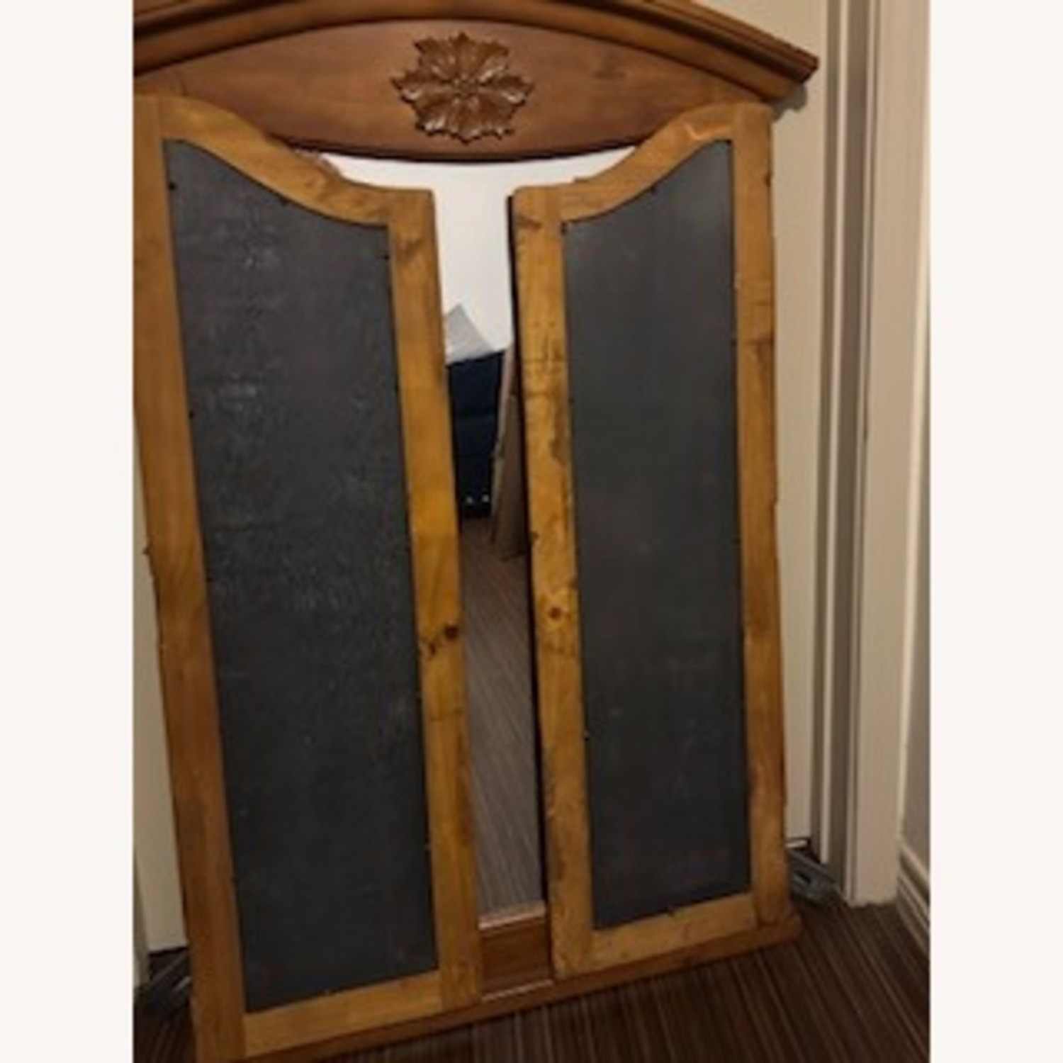 Light Brown Wood Folding Mirror - image-2