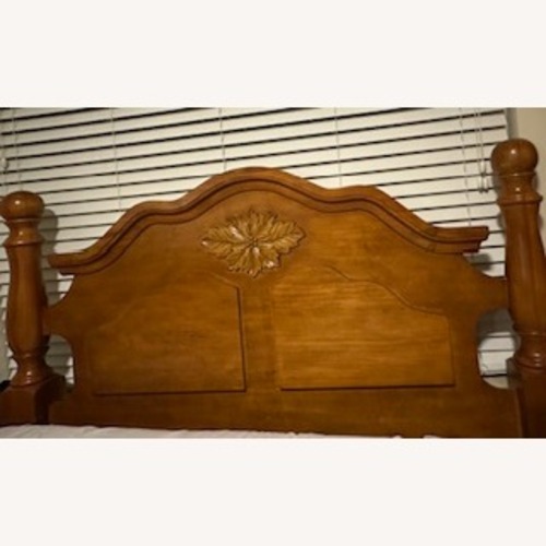 Used Light Brown Wood Headboard for sale on AptDeco