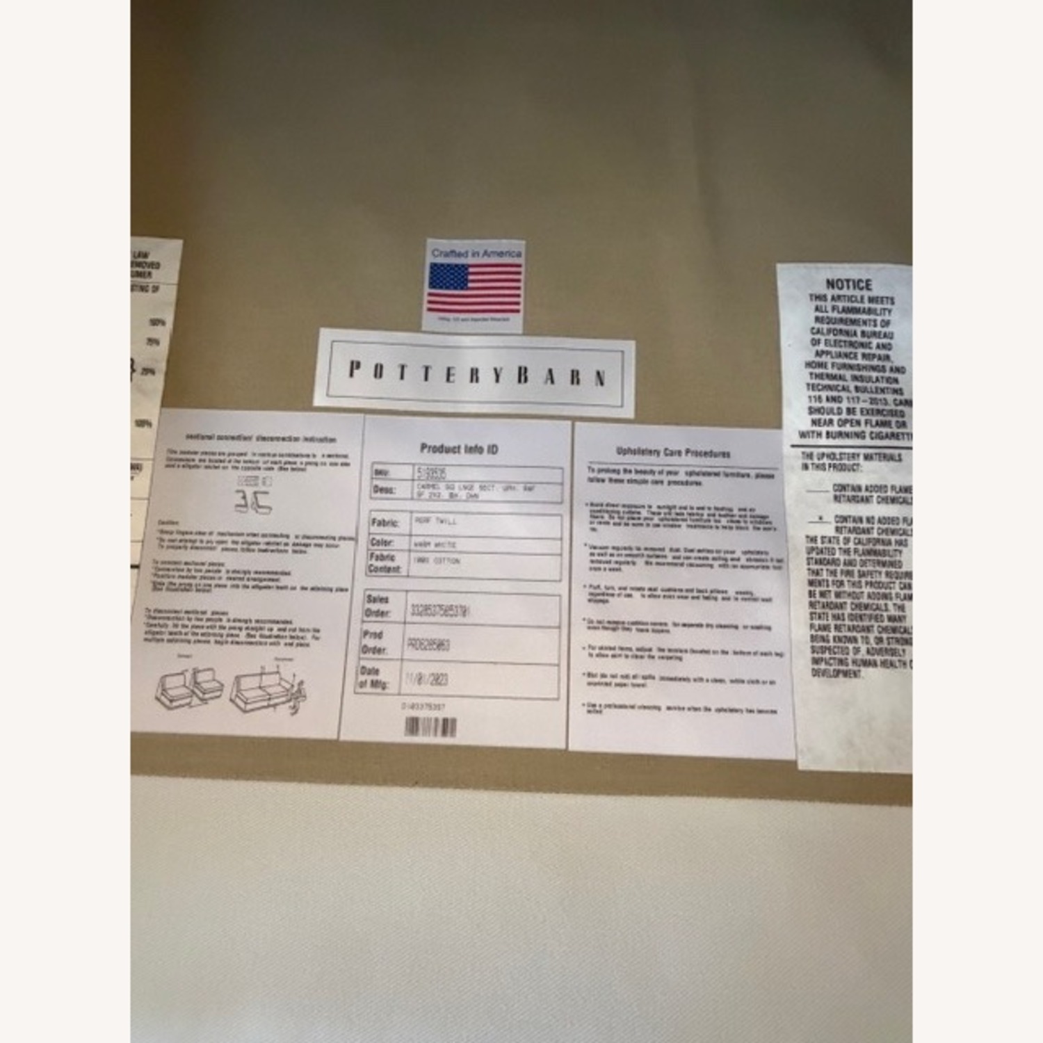 Pottery Barn White 3+ Piece Sectional - image-4