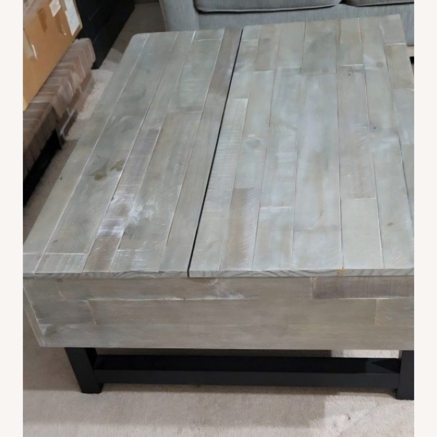 Ashley Furniture Light Gray Wood Coffee Table - image-4