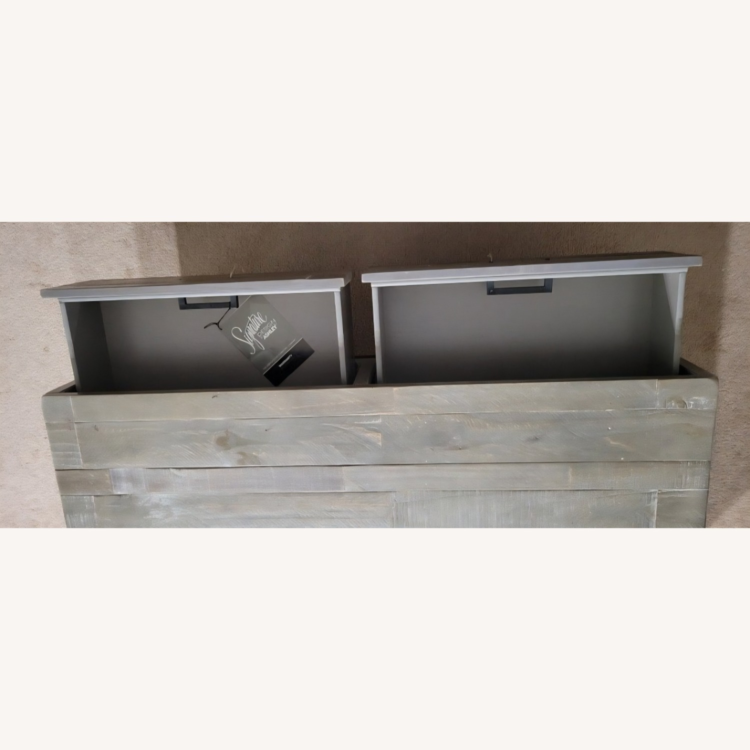 Ashley Furniture Light Gray Wood Coffee Table - image-8