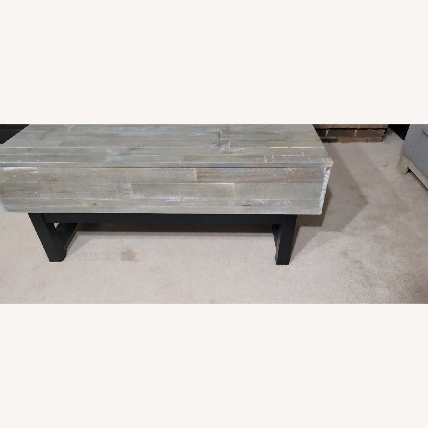 Ashley Furniture Light Gray Wood Coffee Table - image-2