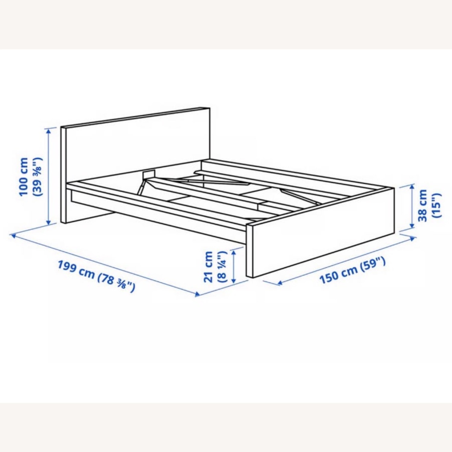 IKEA Malm White Wood Full Bed - image-6