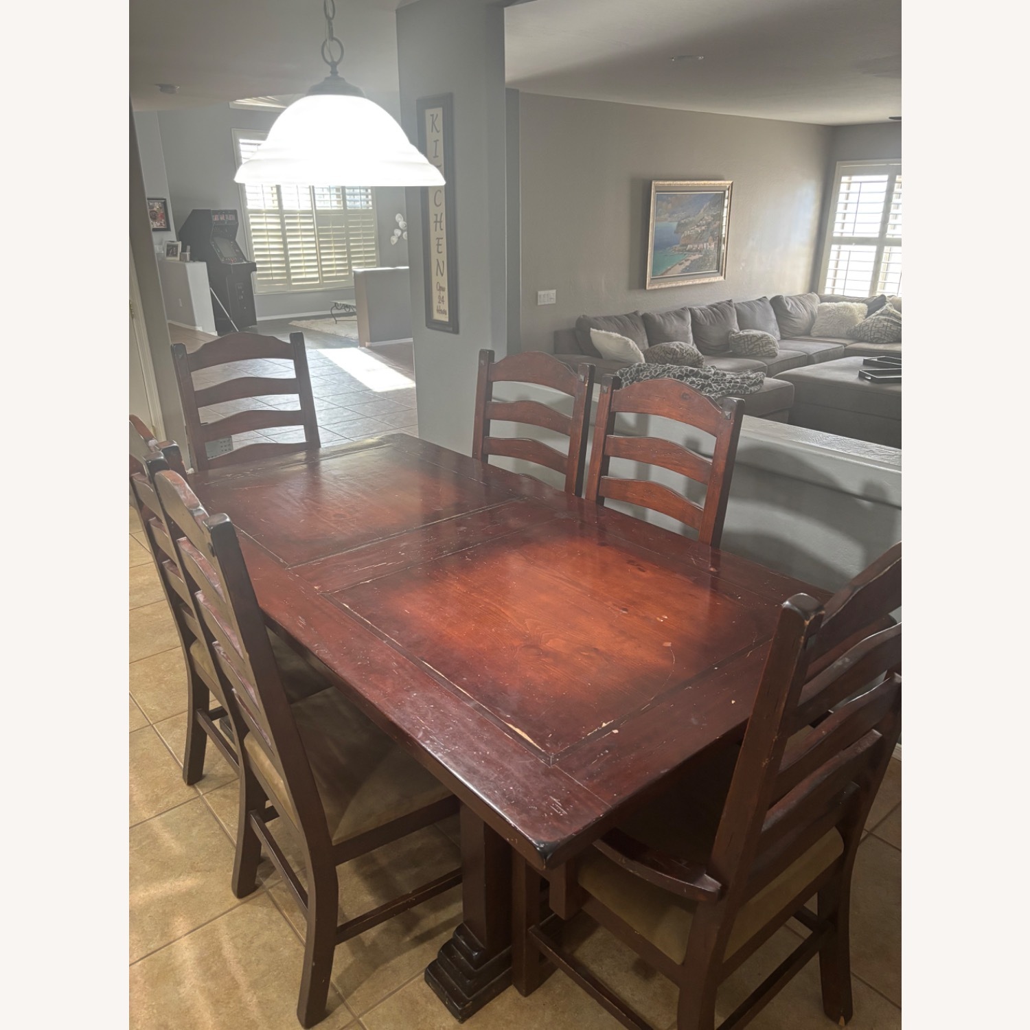 Dark Brown Wood Dining Sets - image-2