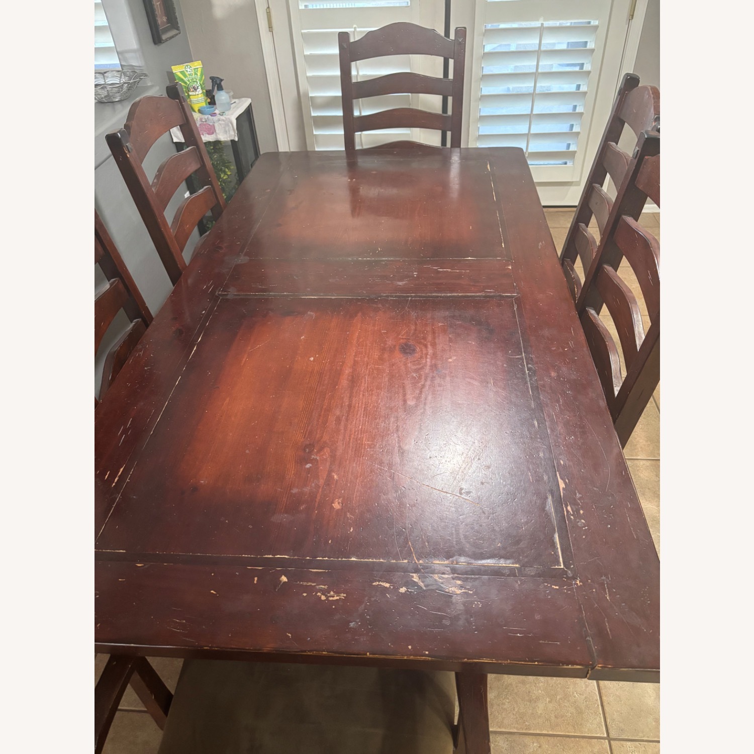 Dark Brown Wood Dining Sets - image-4