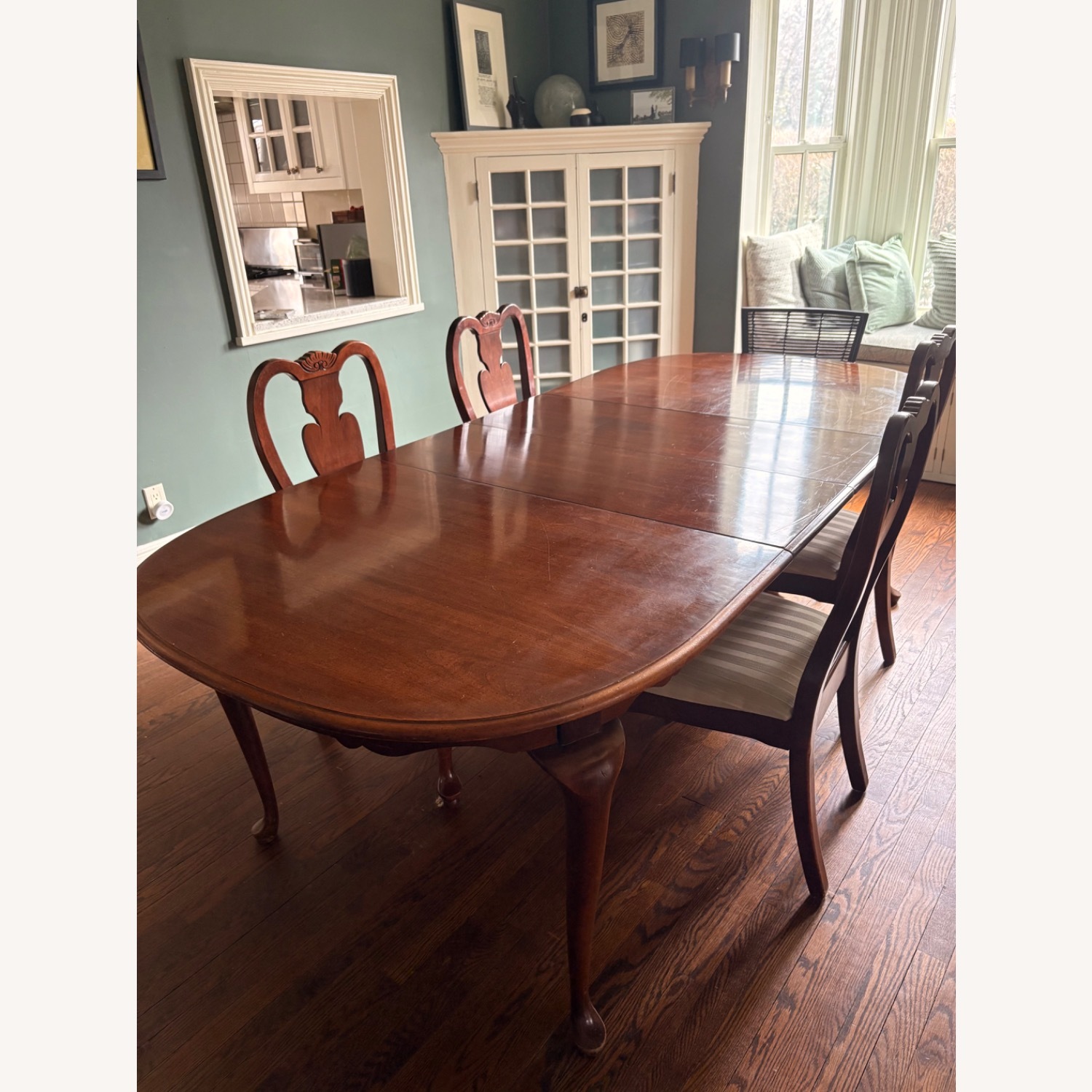 Extendable Broyhill Dark Brown Dining Table - image-11