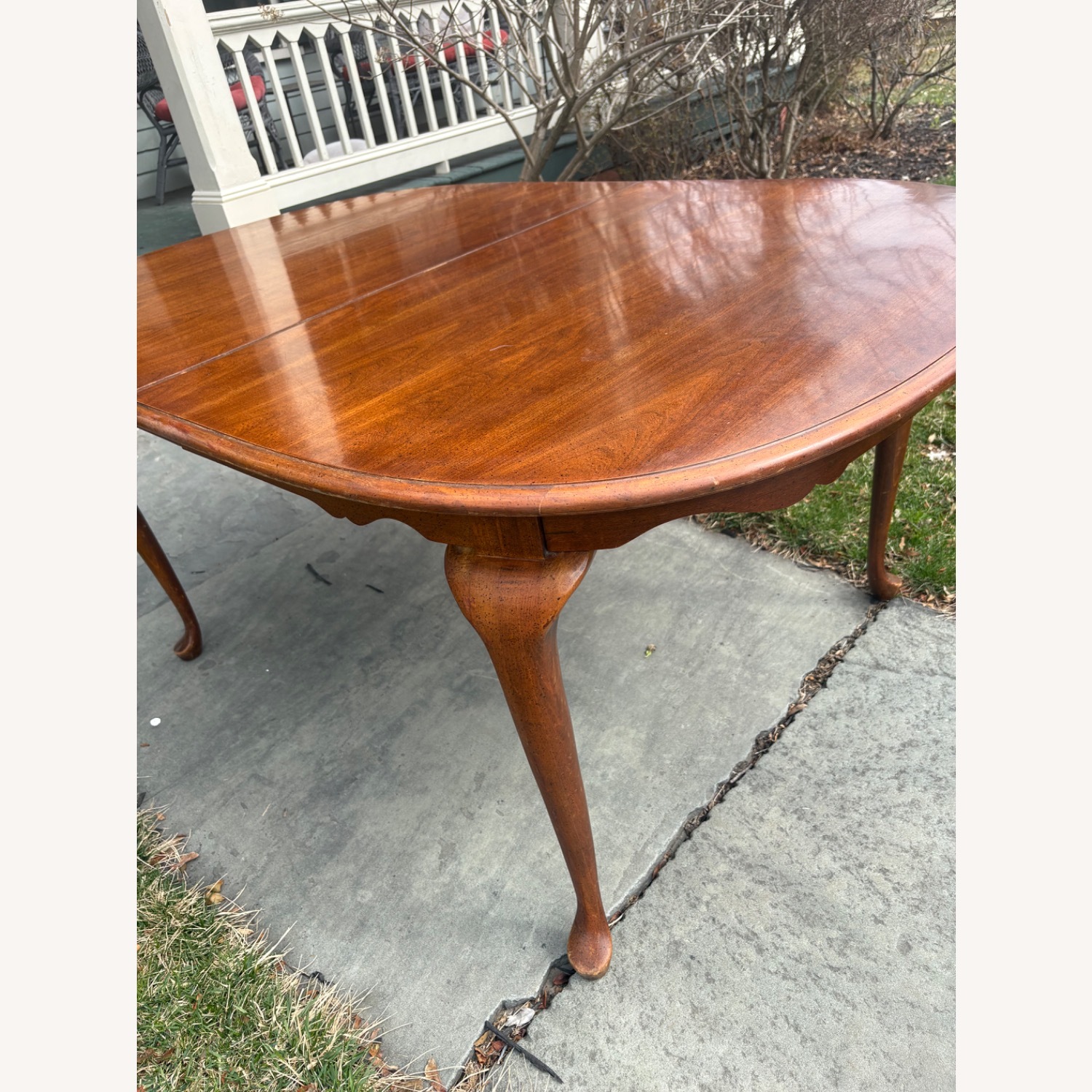 Extendable Broyhill Dark Brown Dining Table - image-4