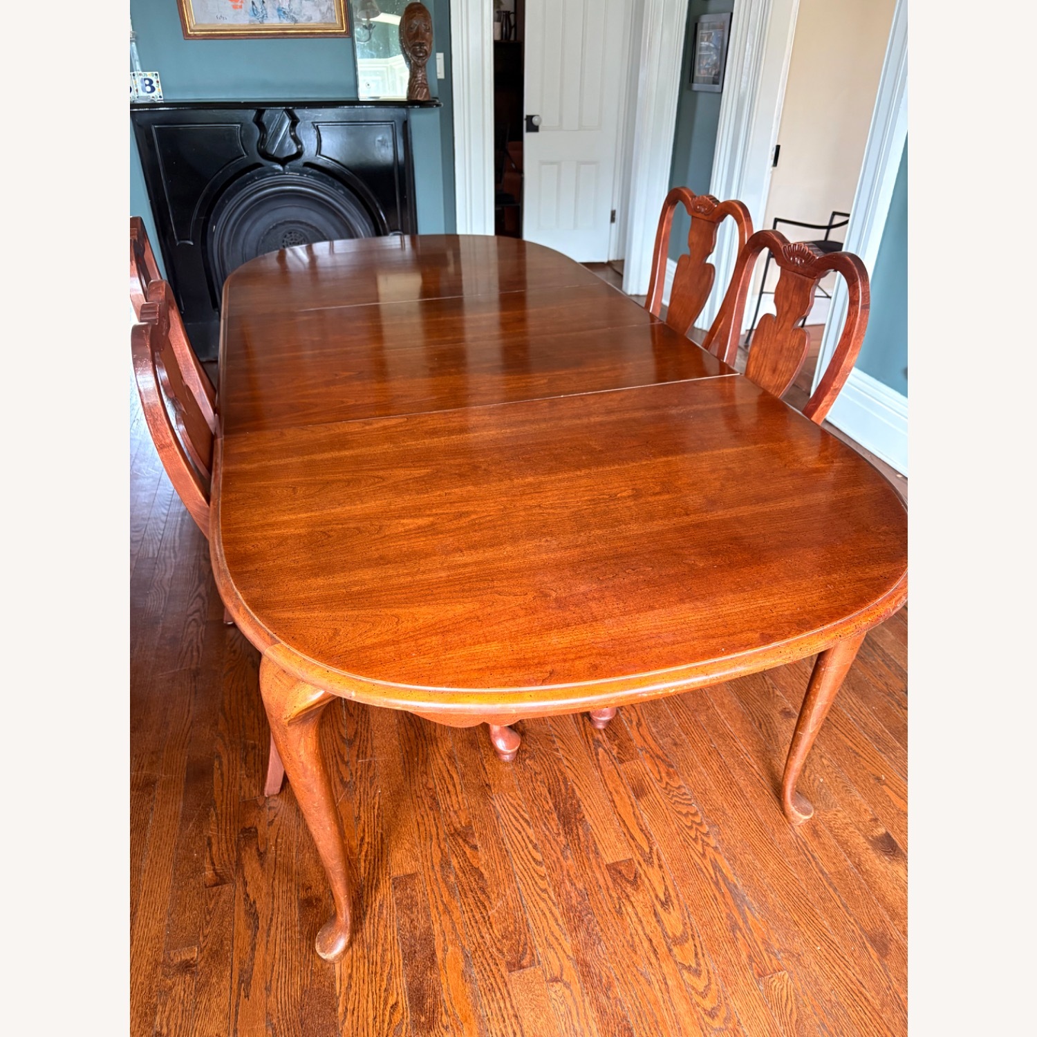 Extendable Broyhill Dark Brown Dining Table - image-8