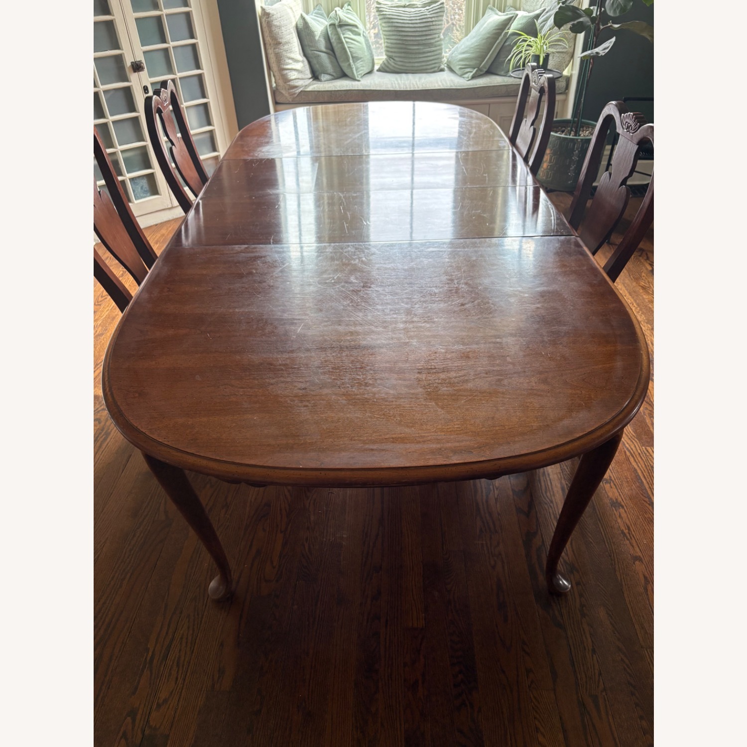 Extendable Broyhill Dark Brown Dining Table - image-10