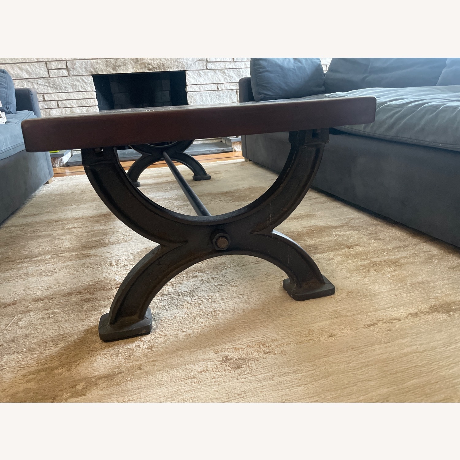 Restoration Hardware 1940s Metal Cooling Rack Table Steel - image-4