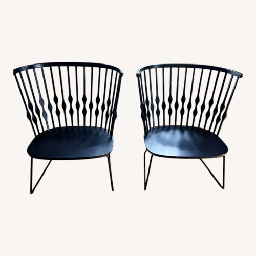 Used Patricia Urquiola Black Wood Accent Chairs for sale on AptDeco