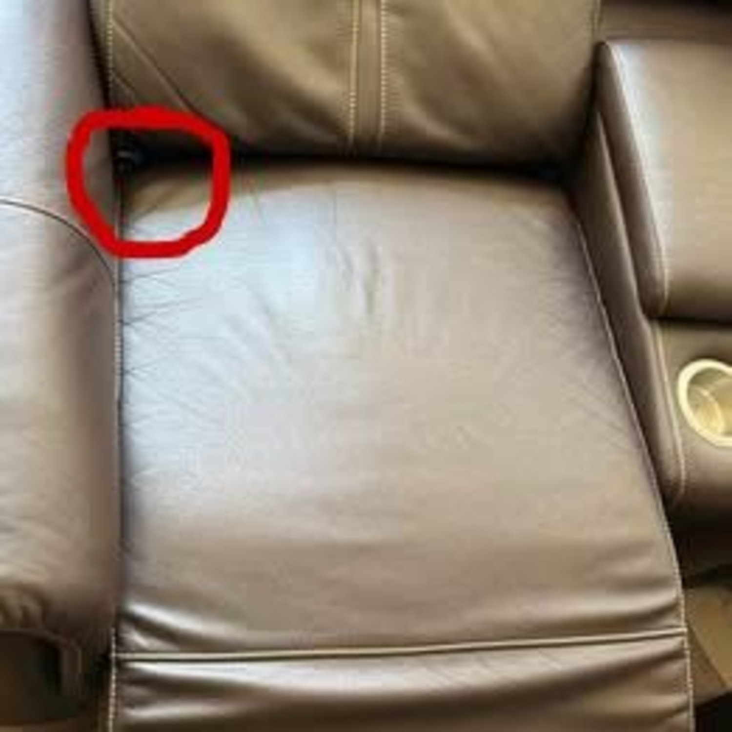 Functional Electric Dark Brown Leather Loveseat - image-4