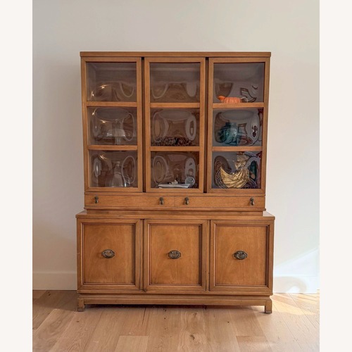 Used Vintage/Antique Light Brown Wood Bookcase for sale on AptDeco