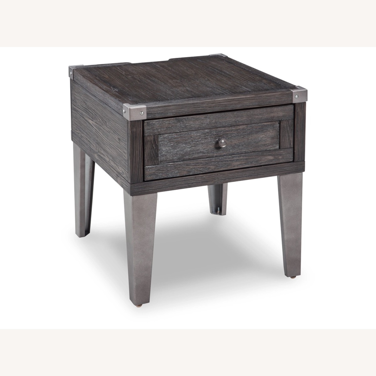 Ashley Furniture Todoe Dark Gray Wood Veneer Side Table - image-3