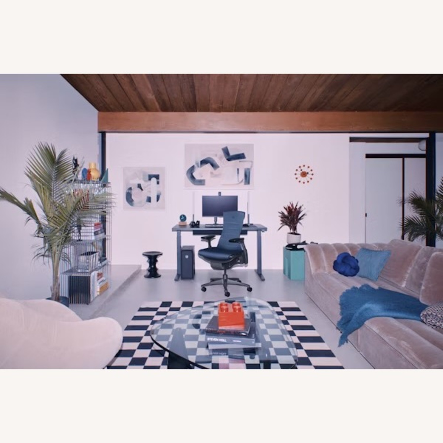 Herman Miller Black Sit Stand Desk with Motorized Lift Desk - image-3