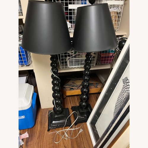 Used  Sculptural Black Table Lamps for sale on AptDeco