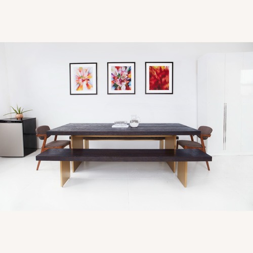 Used Restoration Hardware Dark Brown Wood Dining Set for sale on AptDeco