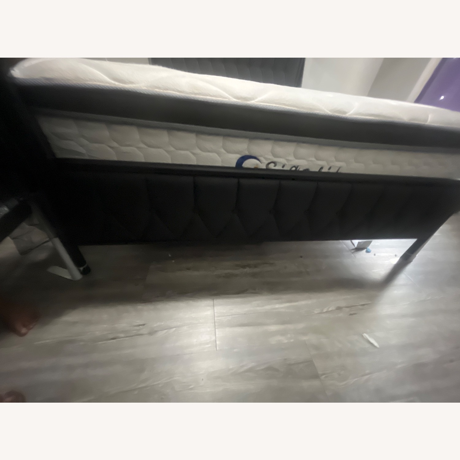 Black Leather Headboard - image-2