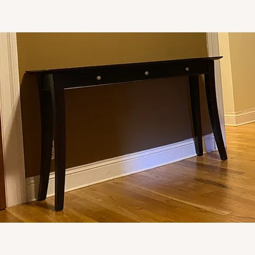 Used ItalModern Dark Brown Wood Side Table for sale on AptDeco