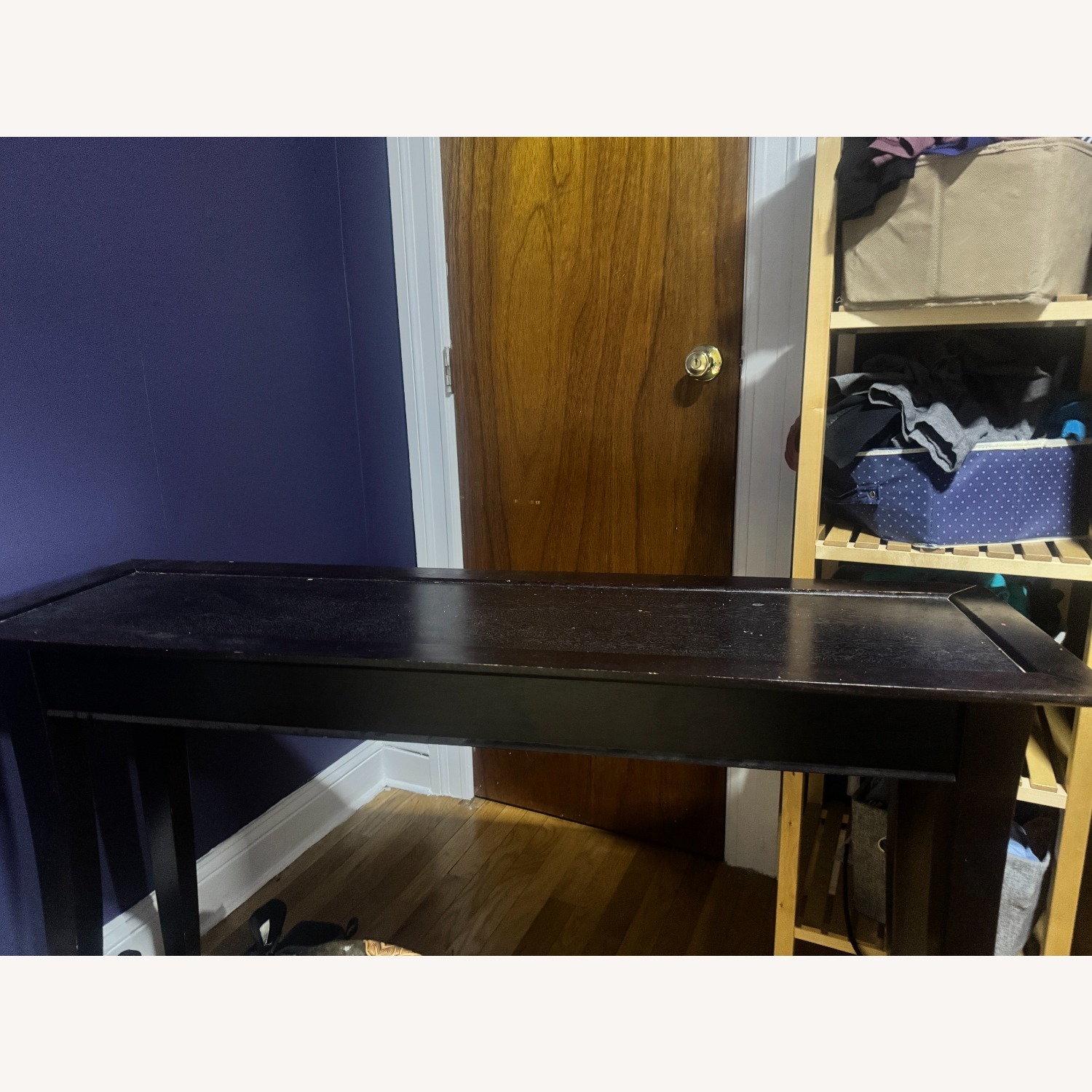 ItalModern Dark Brown Wood Side Table - image-4