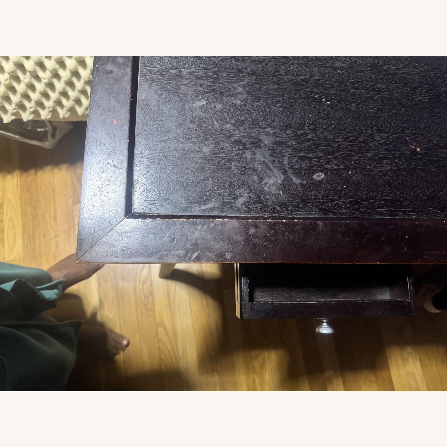 ItalModern Dark Brown Wood Side Table - image-3