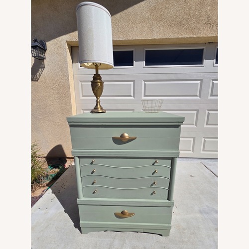 Used  Refinished Vintage Dresser – Modern Sage Green  for sale on AptDeco