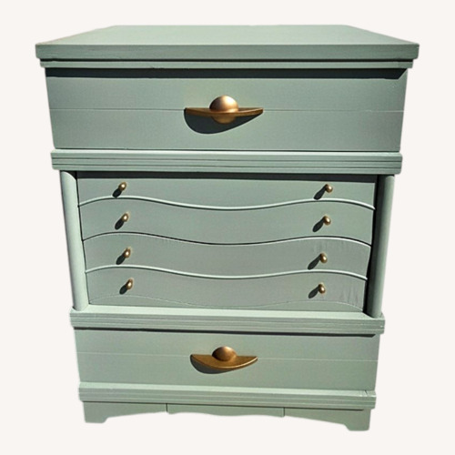 Used  Refinished Vintage Dresser – Modern Sage Green  for sale on AptDeco