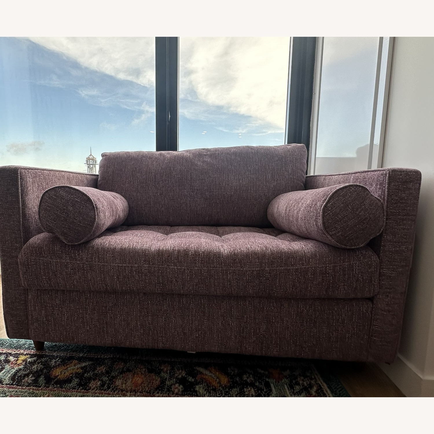 Joybird Briar Purple Fabric Sleeper Sofa - image-2