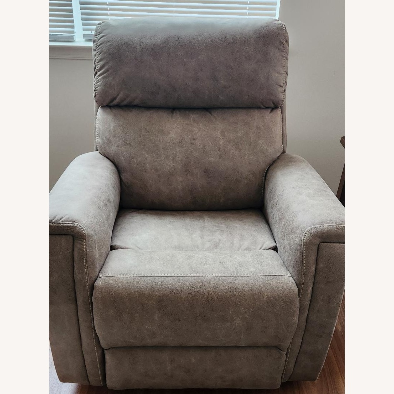 Light Brown Fabric Recliner - image-2