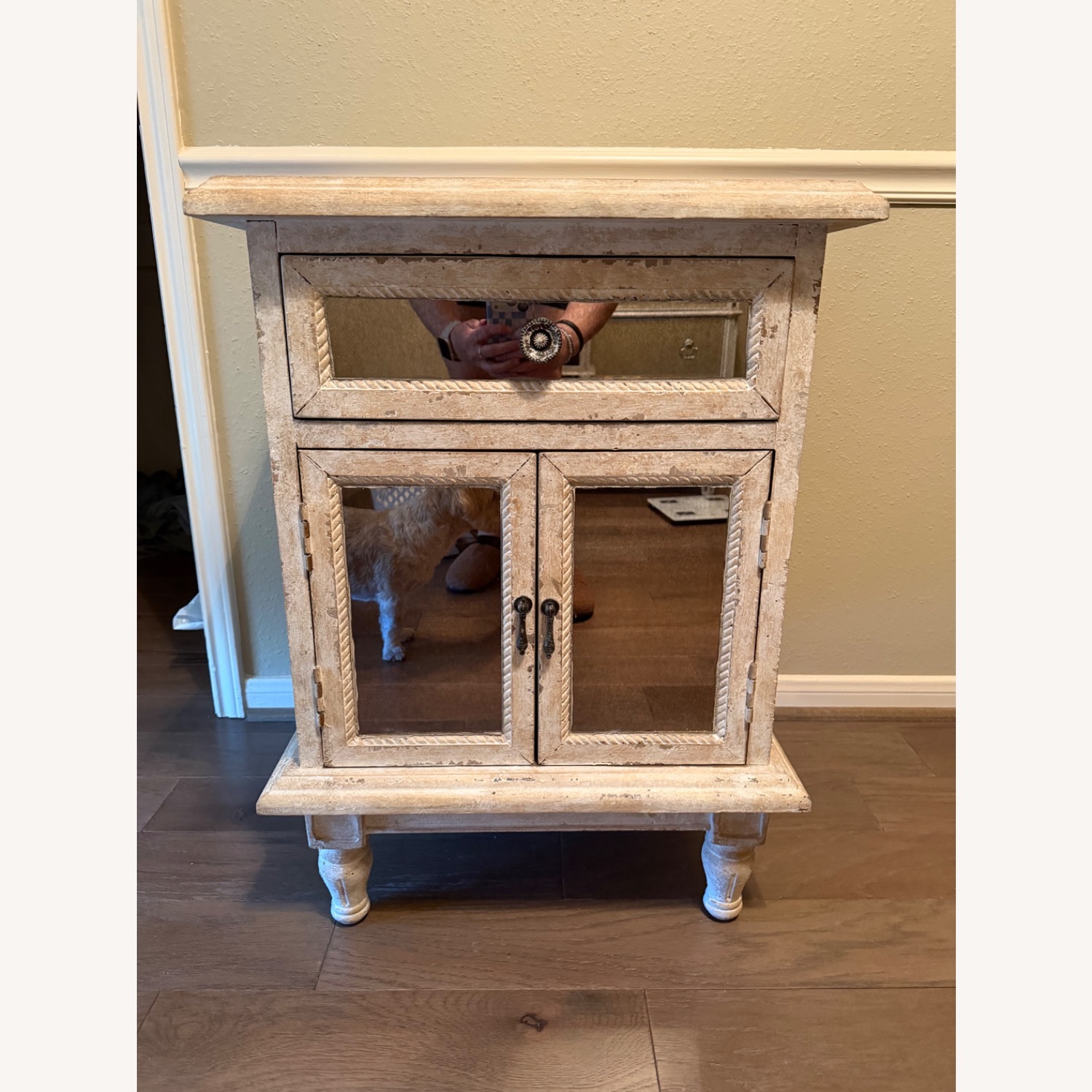 Rustic Mirrored Nightstand - image-1